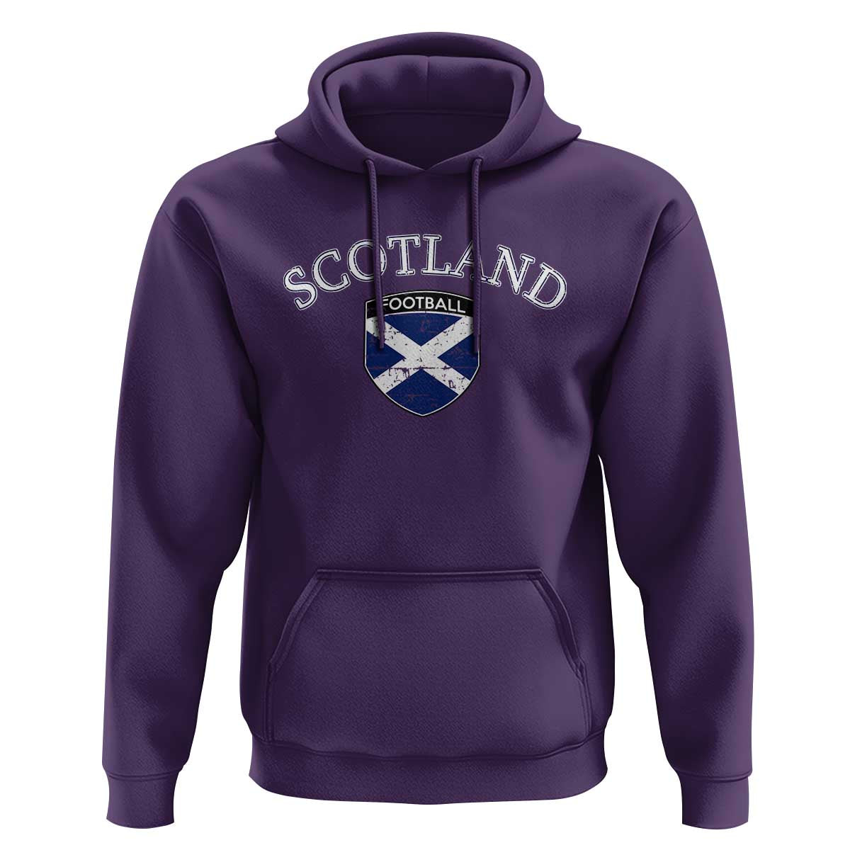 Scotland Football Distressed Shield Saltire Flag Hoodie Game Day Sports Soccer Fans