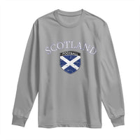 Scotland Football Distressed Shield Saltire Flag Long Sleeve Shirt Game Day Sports Soccer Fans