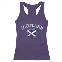 Scotland Football Distressed Shield Saltire Flag Racerback Tank Top Game Day Sports Soccer Fans