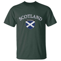Scotland Football Distressed Shield Saltire Flag T Shirt Game Day Sports Soccer Fans