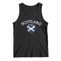 Scotland Football Distressed Shield Saltire Flag Tank Top Game Day Sports Soccer Fans