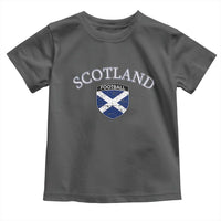 Scotland Football Distressed Shield Saltire Flag Toddler T Shirt Game Day Sports Soccer Fans