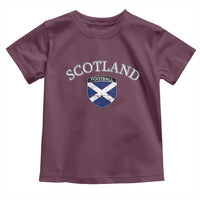 Scotland Football Distressed Shield Saltire Flag Toddler T Shirt Game Day Sports Soccer Fans