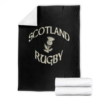 Scotland Rugby Distressed Vintage Traditional Thistle Throw Blanket Sports Fan Game Day