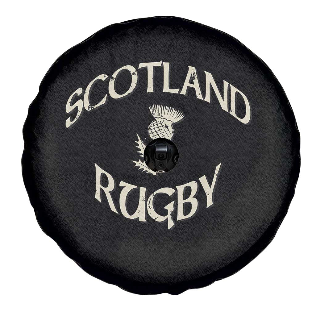 Scotland Rugby Distressed Vintage Traditional Thistle Spare Tire Cover Sports Fan Game Day