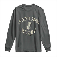 Scotland Rugby Distressed Vintage Traditional Thistle Long Sleeve Shirt Sports Fan Game Day