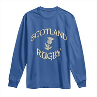 Scotland Rugby Distressed Vintage Traditional Thistle Long Sleeve Shirt Sports Fan Game Day