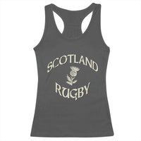 Scotland Rugby Distressed Vintage Traditional Thistle Racerback Tank Top Sports Fan Game Day