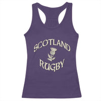Scotland Rugby Distressed Vintage Traditional Thistle Racerback Tank Top Sports Fan Game Day