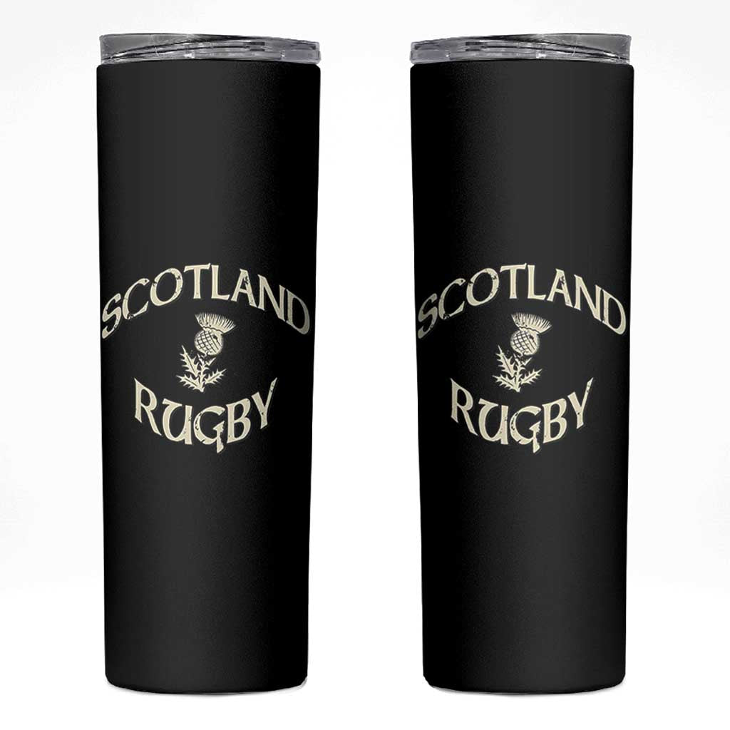 Scotland Rugby Distressed Vintage Traditional Thistle Skinny Tumbler Sports Fan Game Day