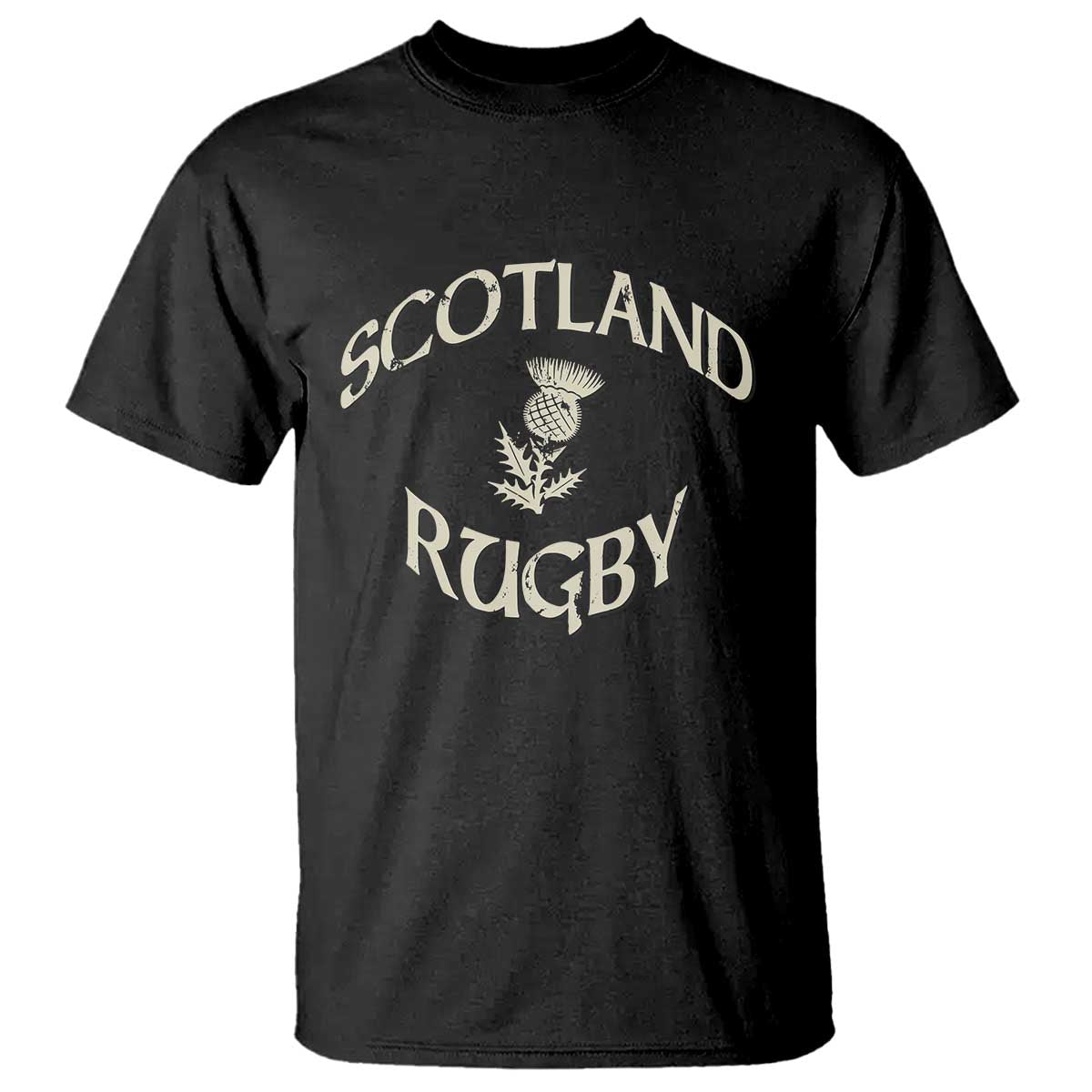 Scotland Rugby Distressed Vintage Traditional Thistle T Shirt Sports Fan Game Day