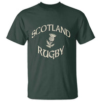 Scotland Rugby Distressed Vintage Traditional Thistle T Shirt Sports Fan Game Day