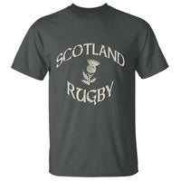 Scotland Rugby Distressed Vintage Traditional Thistle T Shirt Sports Fan Game Day