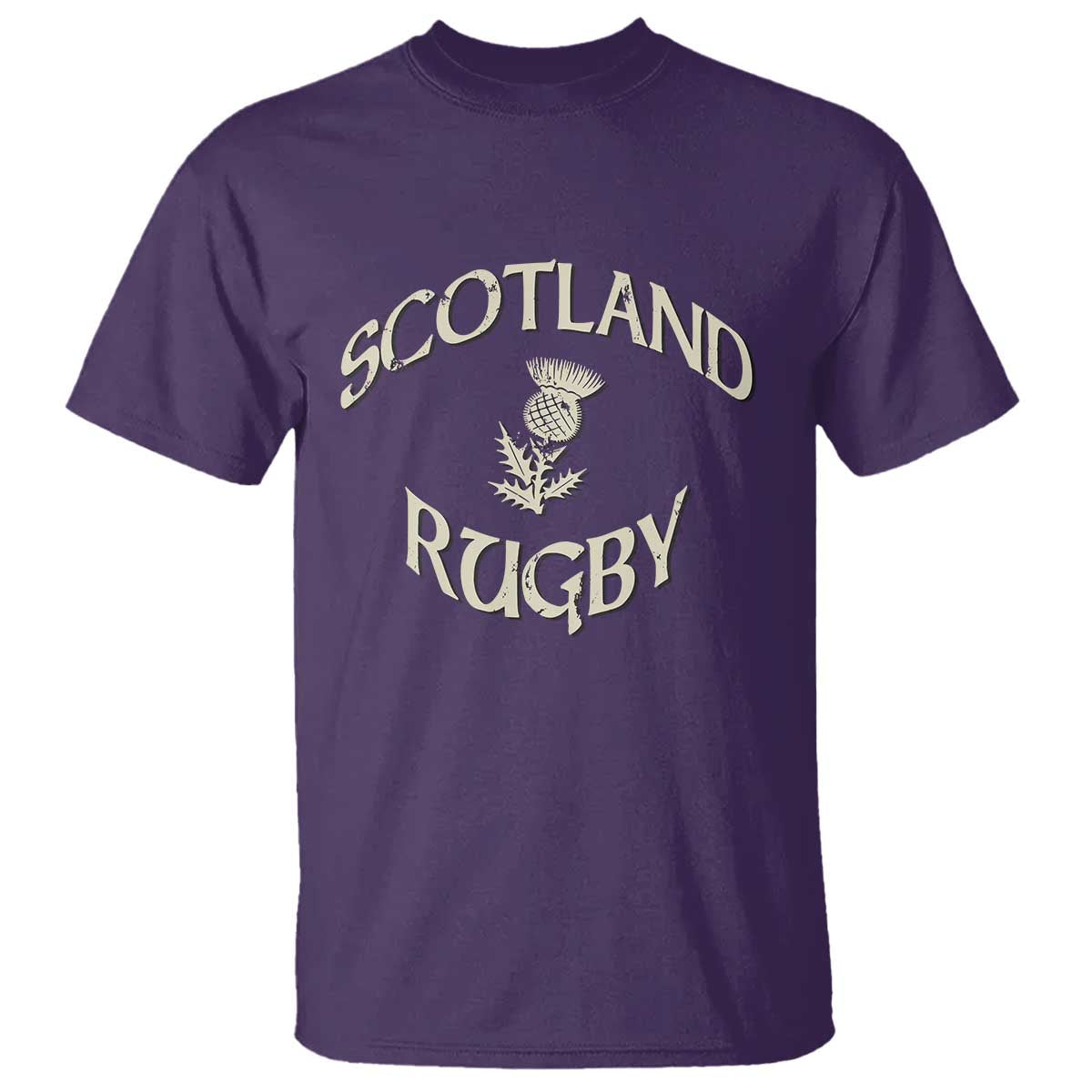 Scotland Rugby Distressed Vintage Traditional Thistle T Shirt Sports Fan Game Day