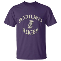 Scotland Rugby Distressed Vintage Traditional Thistle T Shirt Sports Fan Game Day