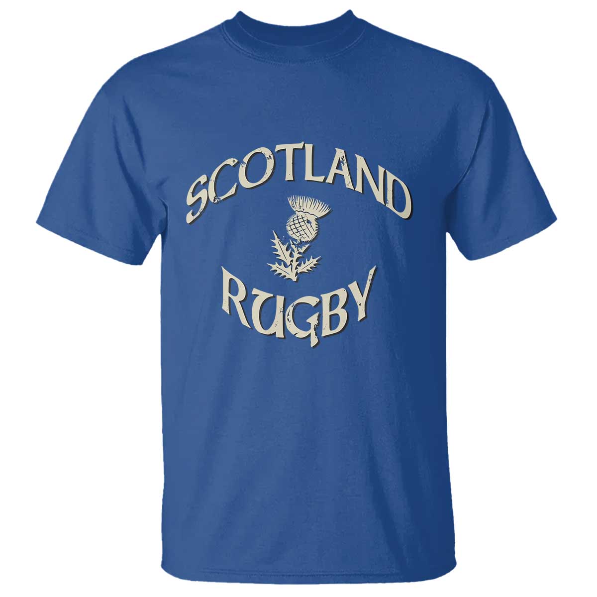 Scotland Rugby Distressed Vintage Traditional Thistle T Shirt Sports Fan Game Day