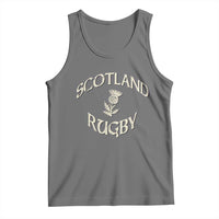 Scotland Rugby Distressed Vintage Traditional Thistle Tank Top Sports Fan Game Day