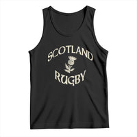 Scotland Rugby Distressed Vintage Traditional Thistle Tank Top Sports Fan Game Day