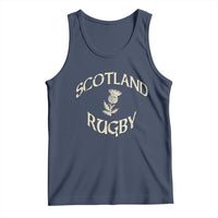Scotland Rugby Distressed Vintage Traditional Thistle Tank Top Sports Fan Game Day