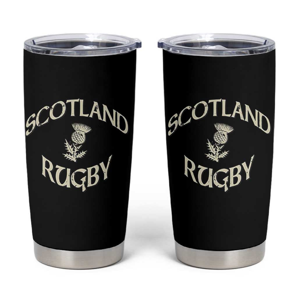 Scotland Rugby Distressed Vintage Traditional Thistle Tumbler Cup Sports Fan Game Day