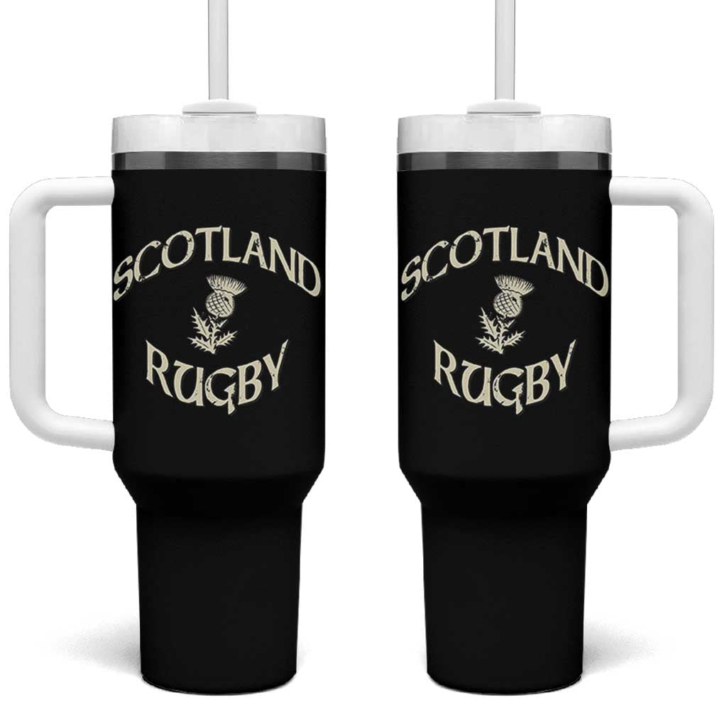 Scotland Rugby Distressed Vintage Traditional Thistle Tumbler With Handle Sports Fan Game Day