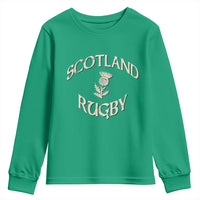 Scotland Rugby Distressed Vintage Traditional Thistle Youth Sweatshirt Sports Fan Game Day