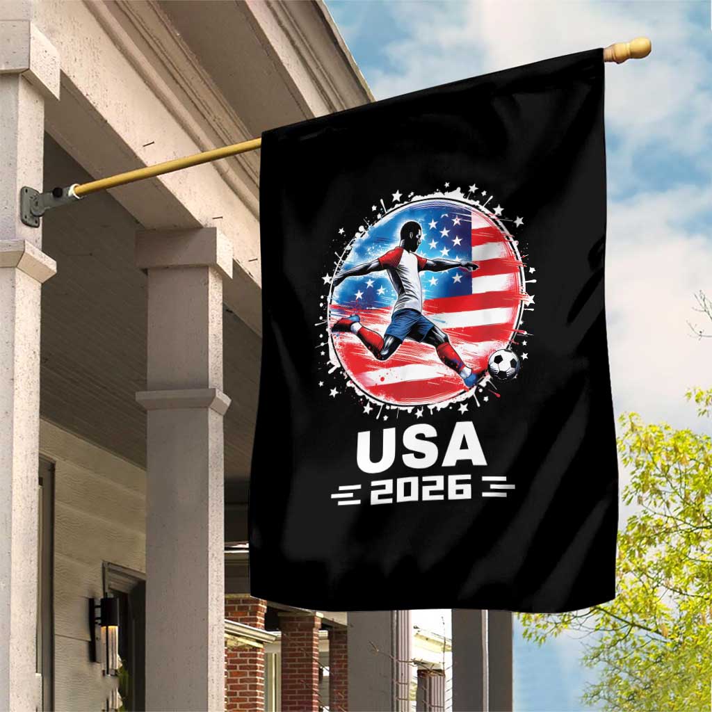 USA Soccer Patriotic Player 2026 Graphic Garden Flag United States Football Fan Spirit