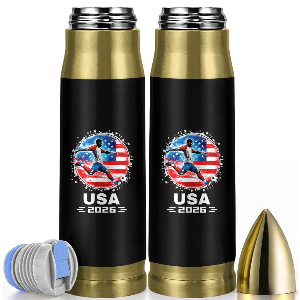 USA Soccer Patriotic Player 2026 Graphic Bullet Tumbler United States Football Fan Spirit