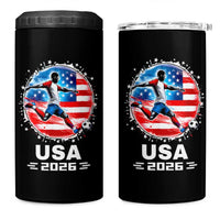 USA Soccer Patriotic Player 2026 Graphic 4 in 1 Can Cooler Tumbler United States Football Fan Spirit