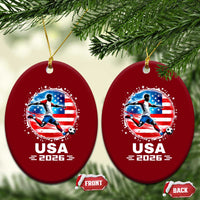 USA Soccer Patriotic Player 2026 Graphic Ceramic Ornament United States Football Fan Spirit