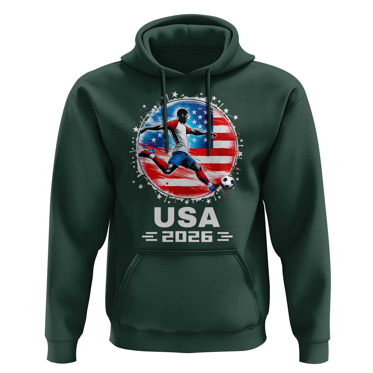 USA Soccer Patriotic Player 2026 Graphic Hoodie United States Football Fan Spirit