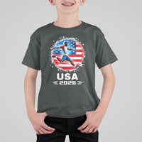 USA Soccer Patriotic Player 2026 Graphic T Shirt For Kid United States Football Fan Spirit