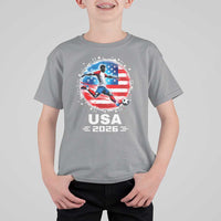 USA Soccer Patriotic Player 2026 Graphic T Shirt For Kid United States Football Fan Spirit