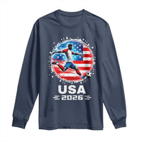 USA Soccer Patriotic Player 2026 Graphic Long Sleeve Shirt United States Football Fan Spirit