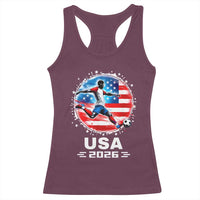 USA Soccer Patriotic Player 2026 Graphic Racerback Tank Top United States Football Fan Spirit