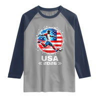 USA Soccer Patriotic Player 2026 Graphic Raglan Shirt United States Football Fan Spirit