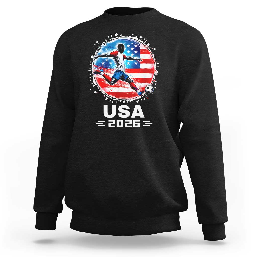 USA Soccer Patriotic Player 2026 Graphic Sweatshirt United States Football Fan Spirit