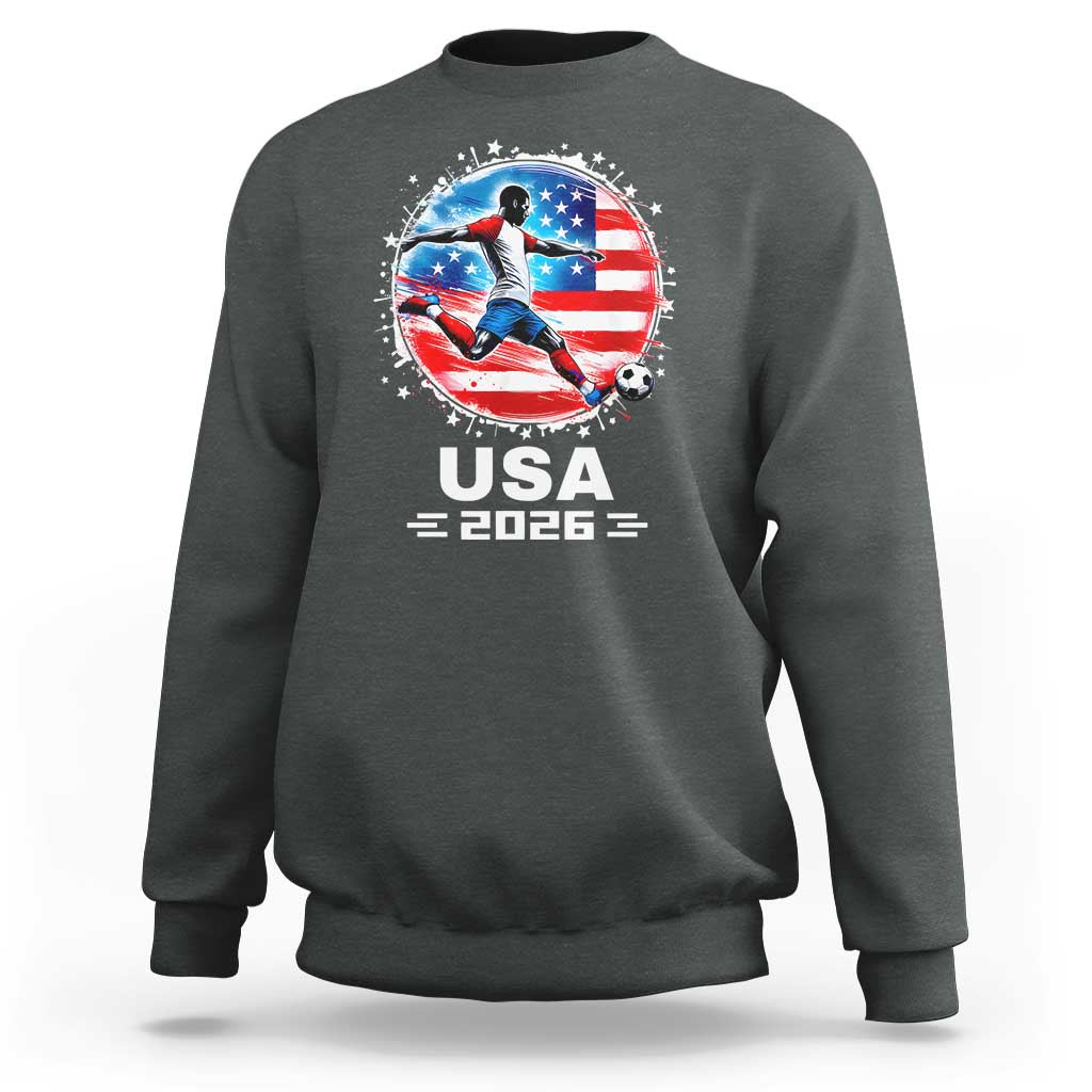 USA Soccer Patriotic Player 2026 Graphic Sweatshirt United States Football Fan Spirit
