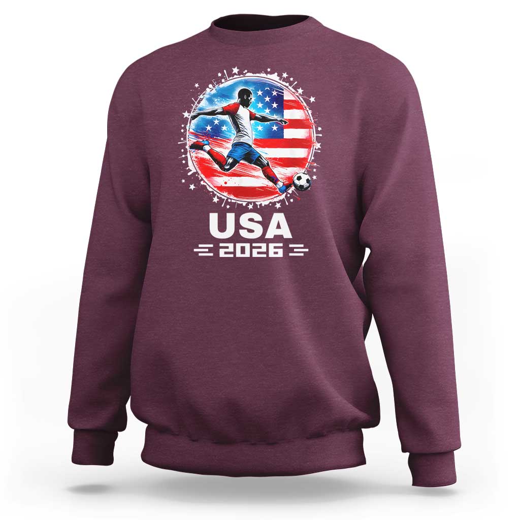 USA Soccer Patriotic Player 2026 Graphic Sweatshirt United States Football Fan Spirit
