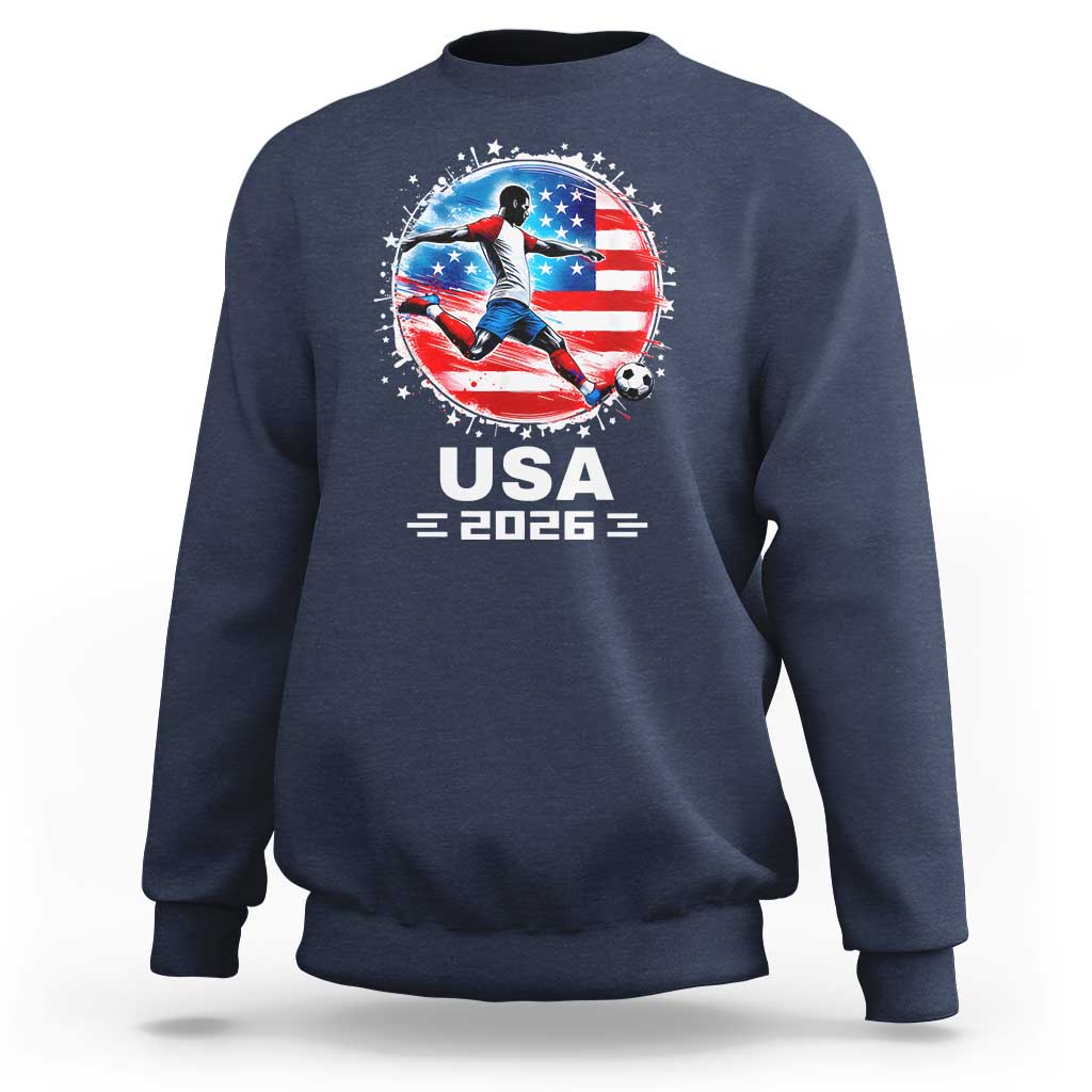 USA Soccer Patriotic Player 2026 Graphic Sweatshirt United States Football Fan Spirit