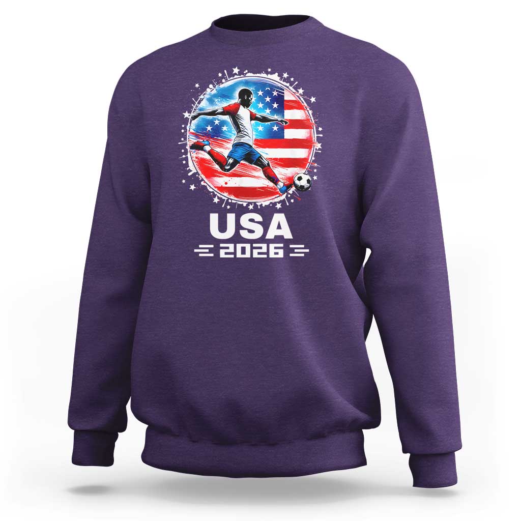 USA Soccer Patriotic Player 2026 Graphic Sweatshirt United States Football Fan Spirit