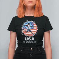USA Soccer Patriotic Player 2026 Graphic T Shirt For Women United States Football Fan Spirit
