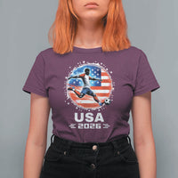 USA Soccer Patriotic Player 2026 Graphic T Shirt For Women United States Football Fan Spirit
