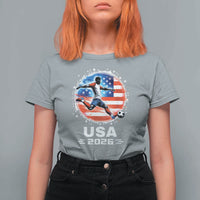 USA Soccer Patriotic Player 2026 Graphic T Shirt For Women United States Football Fan Spirit