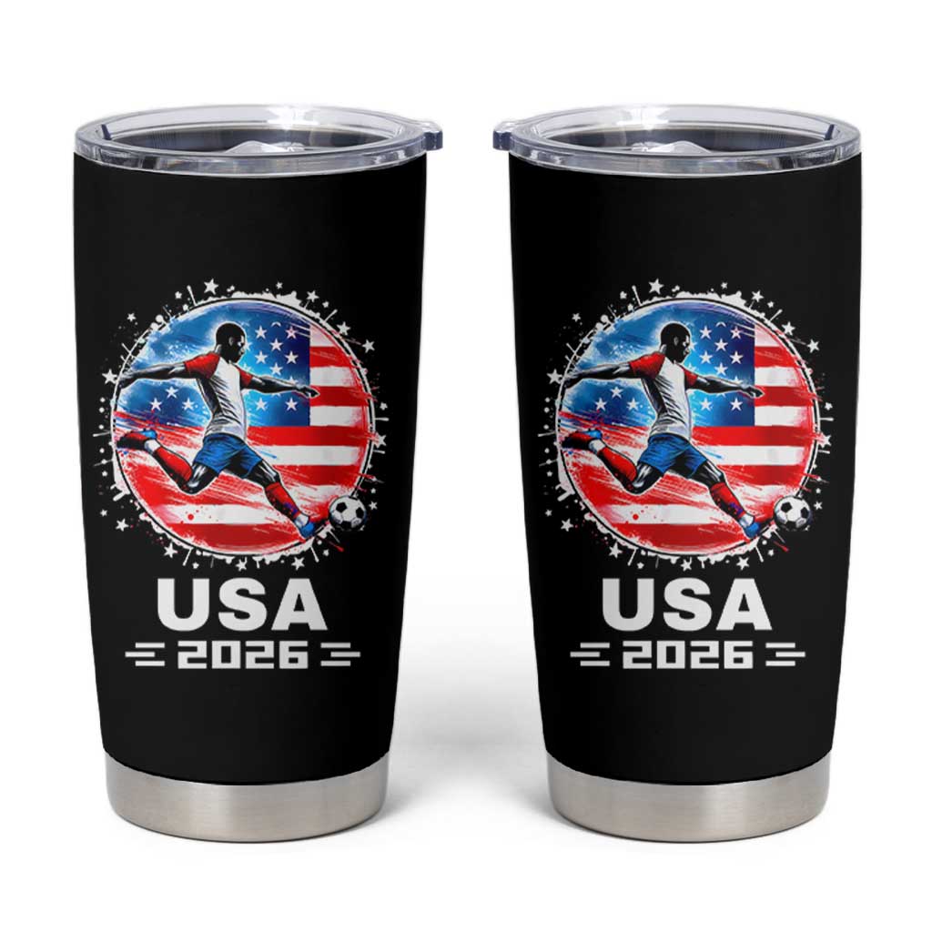 USA Soccer Patriotic Player 2026 Graphic Tumbler Cup United States Football Fan Spirit