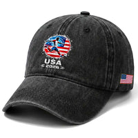 USA Soccer Patriotic Player 2026 Graphic Washed Cotton Baseball Cap United States Football Fan Spirit