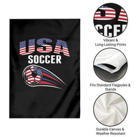 Patriotic USA Soccer Stars and Stripes Graphic Garden Flag American Football Fan Game Day Spirit