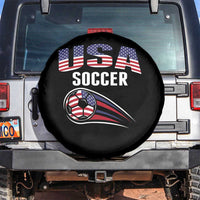 Patriotic USA Soccer Stars and Stripes Graphic Spare Tire Cover American Football Fan Game Day Spirit