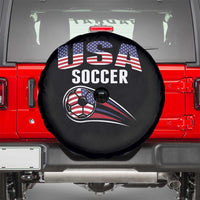 Patriotic USA Soccer Stars and Stripes Graphic Spare Tire Cover American Football Fan Game Day Spirit