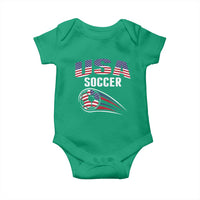 Patriotic USA Soccer Stars and Stripes Graphic Baby Onesie American Football Fan Game Day Spirit